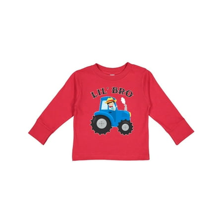 

Inktastic Farmer Tractor Little Bro Gift Toddler Boy Girl Long Sleeve T-Shirt