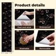 thumbnail image 5 of Peel and Stick Wallpaper Dark Floral Peony Black Vintage Botanical Style Wall Mural 23.6in x 9.8ft Self Adhesive Removable Wall Paper Renter Friendly Wallpaper for Nursery Bedroom Cabinets, 5 of 8