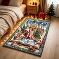 thumbnail image 5 of Cififendec Oversized Christmas 3D Visual Area Rug, 31.5"×19.68", Vintage Santa Themed Embossed Floor Mat for Xmas Living Room Floor Laying, 5 of 7