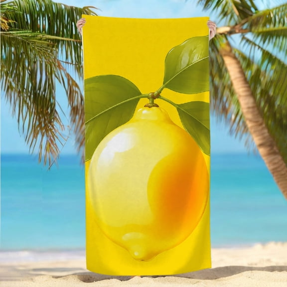 RKSupls Fresh Lemon Branch Oversized Microfiber Beach Towel, Machine Washable Ultra-Soft Microfiber Ideal for Bathroom beach yoga 30x60 in