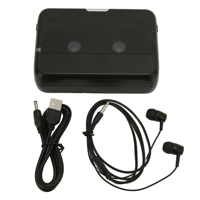 Lecteur de Cassettes, Stéréo à Piles Noir auto-Reverse Bluetooth Lecteur de Cassettes Compact pour Voyage