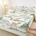 thumbnail image 3 of Castle Fairy Cartoon Jungle Deer Full Size Sheets,Animal Hunting Bed Sheets, 3 of 7