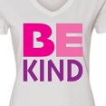 thumbnail image 4 of Inktastic Be Kind Logo in Pink and Purple Women's V-Neck T-Shirt, 4 of 5