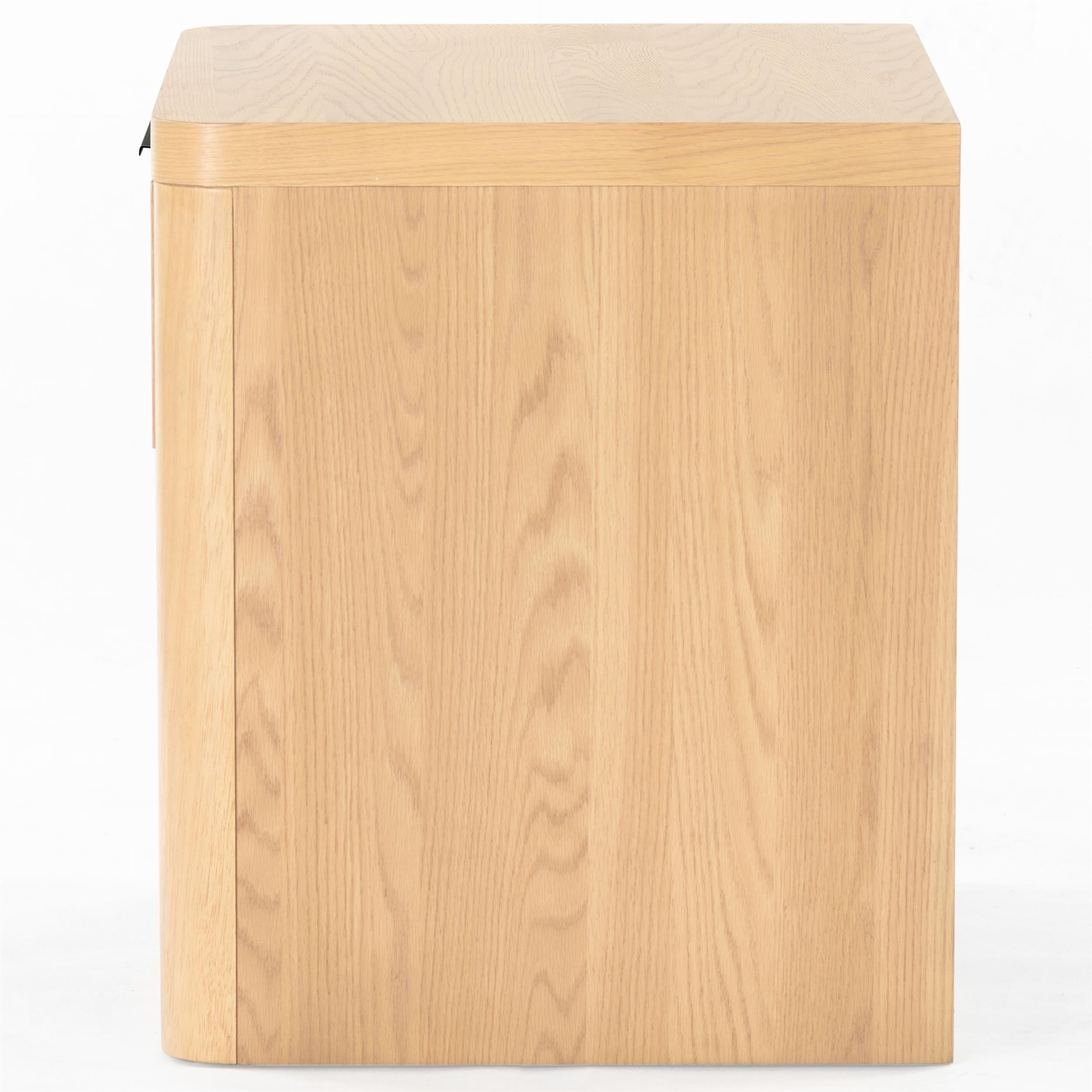 Safavieh Raylie 1 Drawer Solid Wood Nightstand in Natural