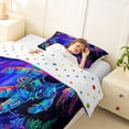 thumbnail image 4 of Manfei Neon Underwater Astronaut Twin Comforter Sets for Kids Boys and Girls, Cyber Marine Jellyfish Coral Bedding Set, Polka Dots Reversible 2 Pieces, 1 Comforter and 1 Pillowcase, 4 of 6