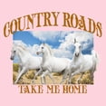 thumbnail image 2 of Junior's Lost Gods Country Roads Horses  Graphic Tee Light Pink 2X Large, 2 of 3