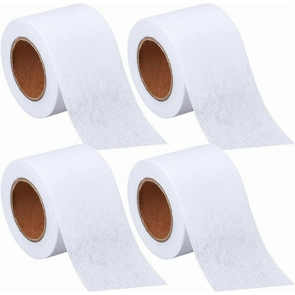 4 Roll 1.97 Inch x 15 Yards Fusible Batting Seam Tape Iron on Hem Tape White Seam Tape Fusible Batting Tape for Quilting Fusible Sheer Tape Hemming Tape for Art Quitting Batting Sewing