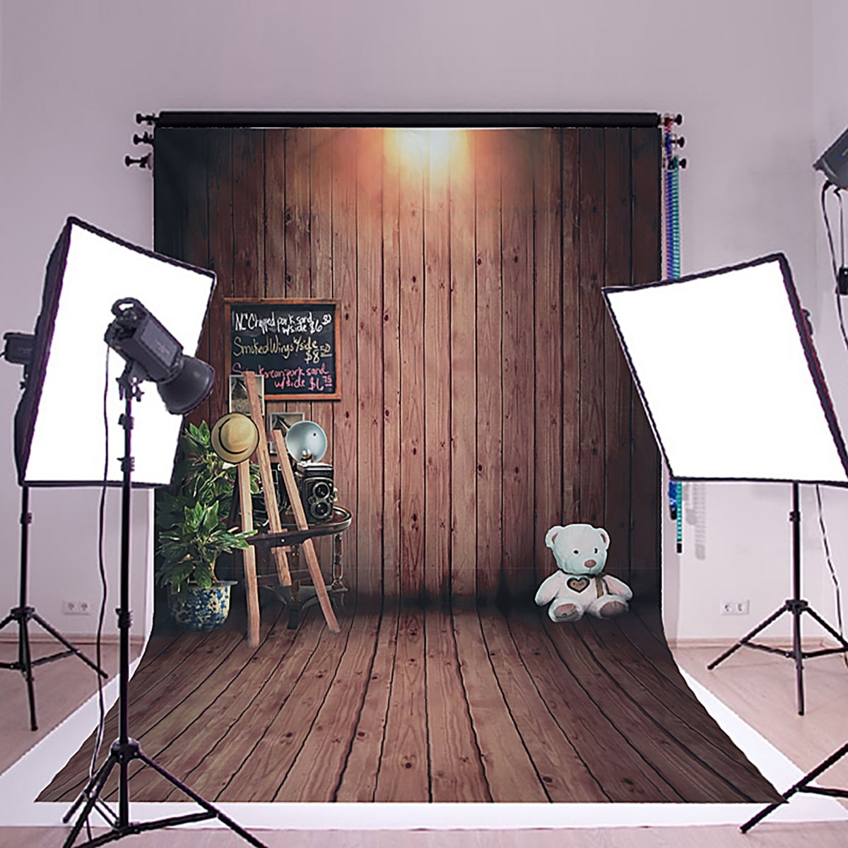 5x7ft Durable Fabric Soft Brown Wooden Wall Floor Wrinkle Free Backdrop Bokeh Glitter Rustic Wood Wall Faux Retro Board Photography Background For Portrait Photo Booth Studio Props Walmart Com Walmart Com