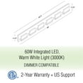 thumbnail image 4 of Kira Home Everett 48" 60W Integrated LED Bathroom / Light, Rectangular Acrylic Lenses, 3000k Light, Oil Rubbed Bronze, 4 of 8
