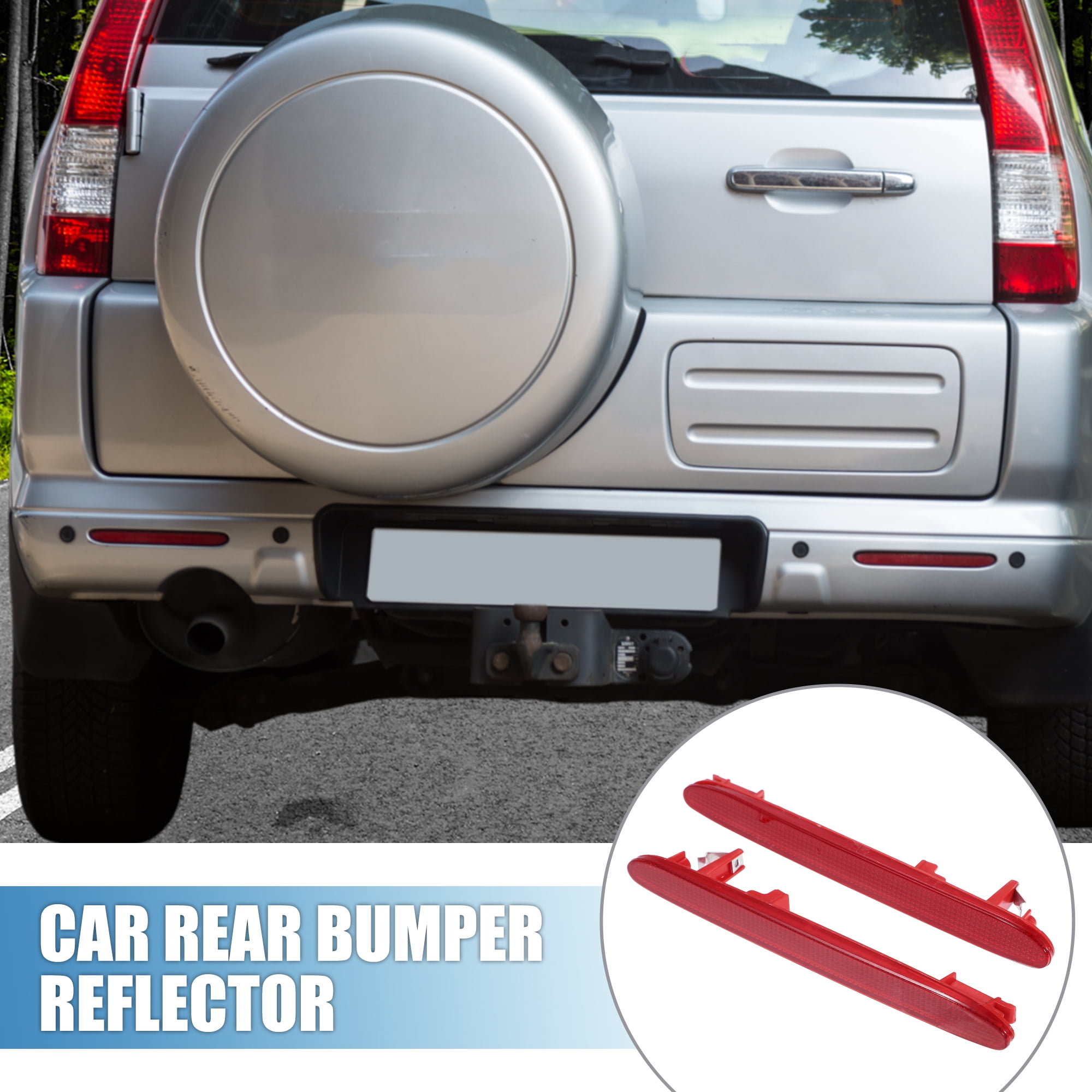 Unique Bargains Car Rear Bumper Reflector for Honda CR-V 2005-2006 Plastic Red