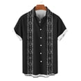 thumbnail image 5 of ZVAVZ Mens Cuban Collar Shirts Summer Guayabera Button Down Shirt Short Sleeve Oversized Vacation Tops Summer Lightweight Resort Wear Black XXXL, 5 of 7