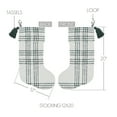 thumbnail image 6 of VHC Brands Pine Grove Plaid Christmas Stocking for Christmas Decorations with Hanging Loop Fireplace 12x20, Green White, 6 of 6