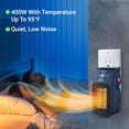 thumbnail image 4 of Aiwa Outlet Plug-in Electric Space Heater, Mini Heater with Adjustable Temperature Control, Black, 4 of 7