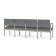 thumbnail image 5 of Lenox Steel Reception Waiting 4-Seat Chair / Silver Steel / Gray / Gray, 5 of 5