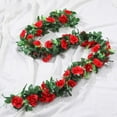 thumbnail image 2 of Flores artificiales, hortensias, rosas simuladas, decoración de enredaderas colgantes, flores falsas, flores de plástico para interiores, tuberías de aire acondicionado, plantas de refugio, guirnalda, 2 of 8