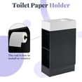 thumbnail image 5 of 18.6" Bathroom Vanity with Sink, Vanity Sinks Cabinet with Toilet Paper Holder and Shelf, Freestanding Bathroom Vanity Cabinet Sink Base Vanities for Bathroom Home Improvement, Black, 5 of 8
