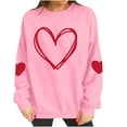 thumbnail image 5 of yievot Women Valentine's Day Sweatshirts Heart Graphic Crew Neck Pullover Long Sleeve Casual Shirts Tops, 5 of 9
