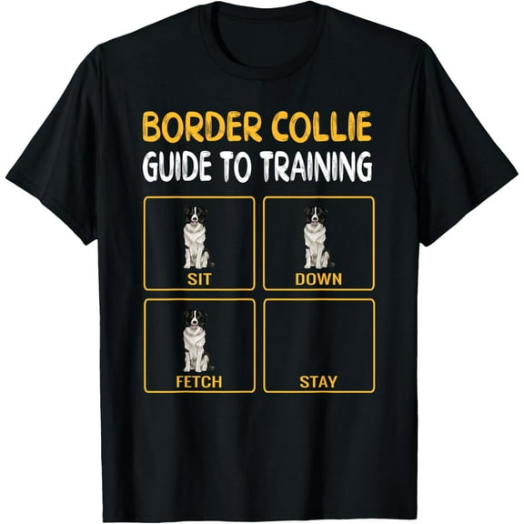 Funny Border Collie Guide To Training Dog Obedience Trainer T-Shirt