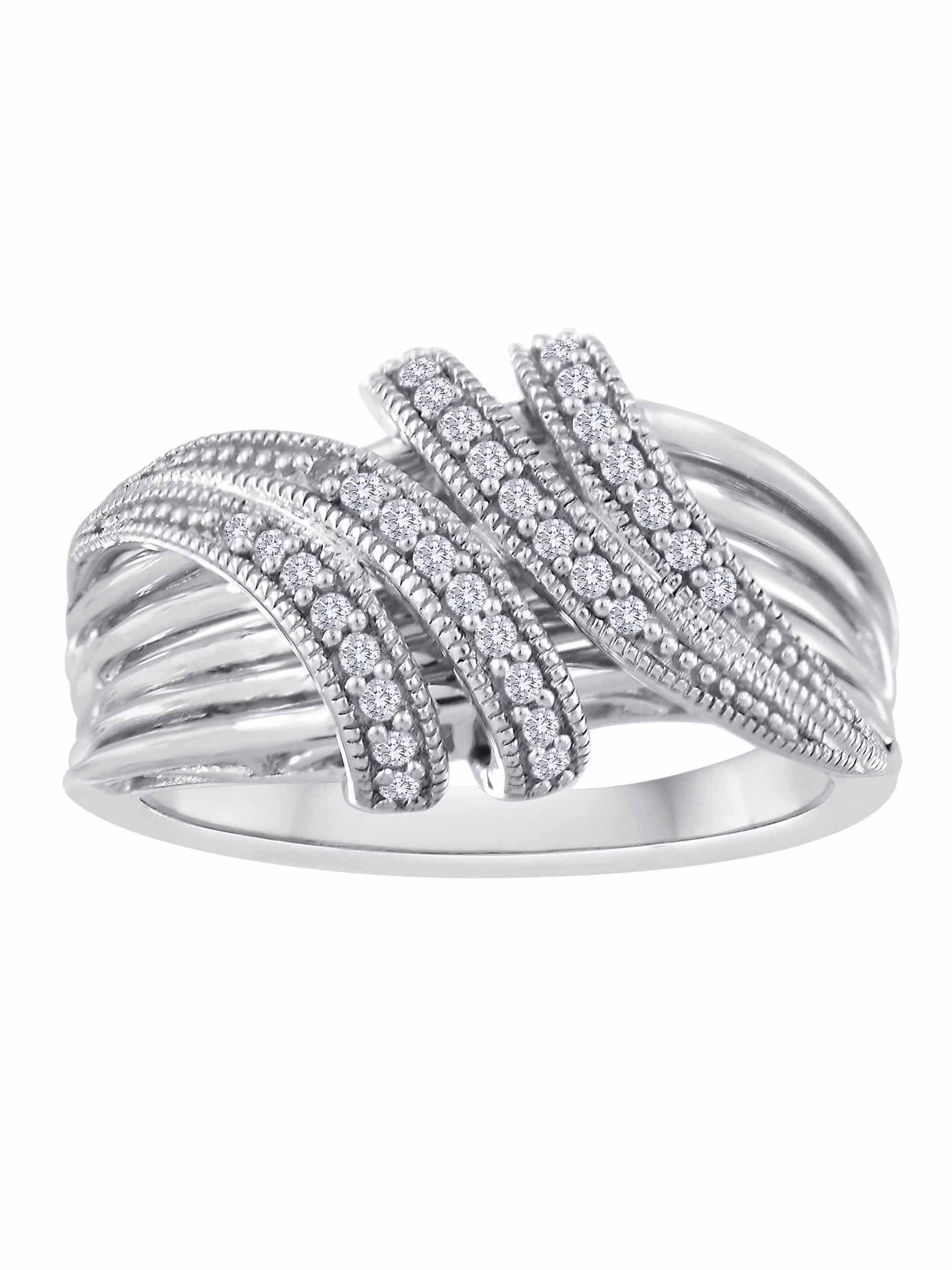 Brilliance Fine Jewelry 1/5 Carat T.W. Genuine Diamond Sterling Silver