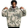 thumbnail image 2 of FENGYOU Mens Fleece Lined Pullover Hoodie Long Sleeve Hooded Sweatshirt Relaxed Fit Camo Print Casual Streetwear Top Khaki S, 2 of 7