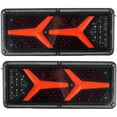 thumbnail image 3 of 2Pcs LED Trailer Lights Rear Tail Lights 24V Dynamic Indicator Stop Light Stop Brake Turn Trailer Light Durable IP67 Waterproof Clear Rear Lamp Reversing Marker Lights for Truck, 3 of 10