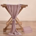 thumbnail image 1 of 2pcs Chiffon Table Runner Bulk 29x120 Inches Rustic Wedding Table Runner for Bridal Shower Wedding Party,2 Pieces,Dusty Rose, 1 of 7
