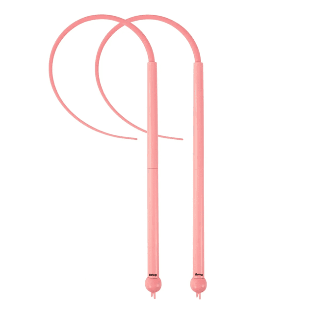 2pz Juguete Interactivo Para Gatos Cola De Rata De Silicona Belug,Rosa