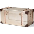 thumbnail image 1 of Aviator Furniture Metal Fitting Silver Trunk Coffee Table, 1 of 3