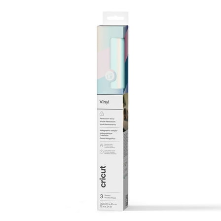 Cricut Holographic Vinyl, Sampler (3 ct), 12 x24, Roll