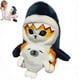 thumbnail image 1 of Cute Shark Cat Plush Doll - Soft Stuffed Animal Doll,Lovely Fat Shark Kitten Plushies,Perfect Pillow for Fans' Birthday Gifts (Seal Shark Cat), 1 of 4