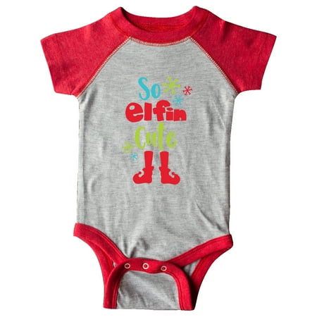 

Inktastic So Elfin Cute Elf Shoes Christmas - Red Green Gift Baby Boy or Baby Girl Bodysuit