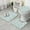 Blue Highland Cow-1, variant on Blue Highland Cow Flower Butterfly Pattern Bathroom Rugs Sets 3 Piece,Toilet Cover Set,Absorbent Non Slip Bathroom Mats Sets with U-Shaped Contour Rug Toilet Rug Set