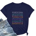 thumbnail image 1 of Aqestyerly Haut à Manches Courtes en Solde, T-Shirt à Manches Courtes Imprimé pour Femmes Col Rond pour Tenue Décontractée Élégante/bleu Foncé(m), 1 of 3