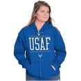 thumbnail image 4 of US Air Force Excellence Bald Eagle Zip Up Hoodie Men's Women's Brisco Brands S, 4 of 6
