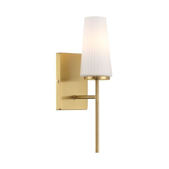 Meridian M90115NB 1-Light Wall Sconce in Natural Brass