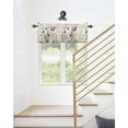 thumbnail image 6 of Window Valance for Kitchen,Purple Yellow Spring Flowers Wildflowers Rod Pocket Curtain Valances Short Curtains Drapes Panel,Plants on Vintage Letter Window Treatment Topper for Bedroom,42x12IN, 6 of 9