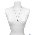 thumbnail image 3 of Delight Jewelry Silvertone Small 3-D Blue Present Box with Bow Silvertone Always My Sister Bar Charm Necklace, 23", 3 of 4