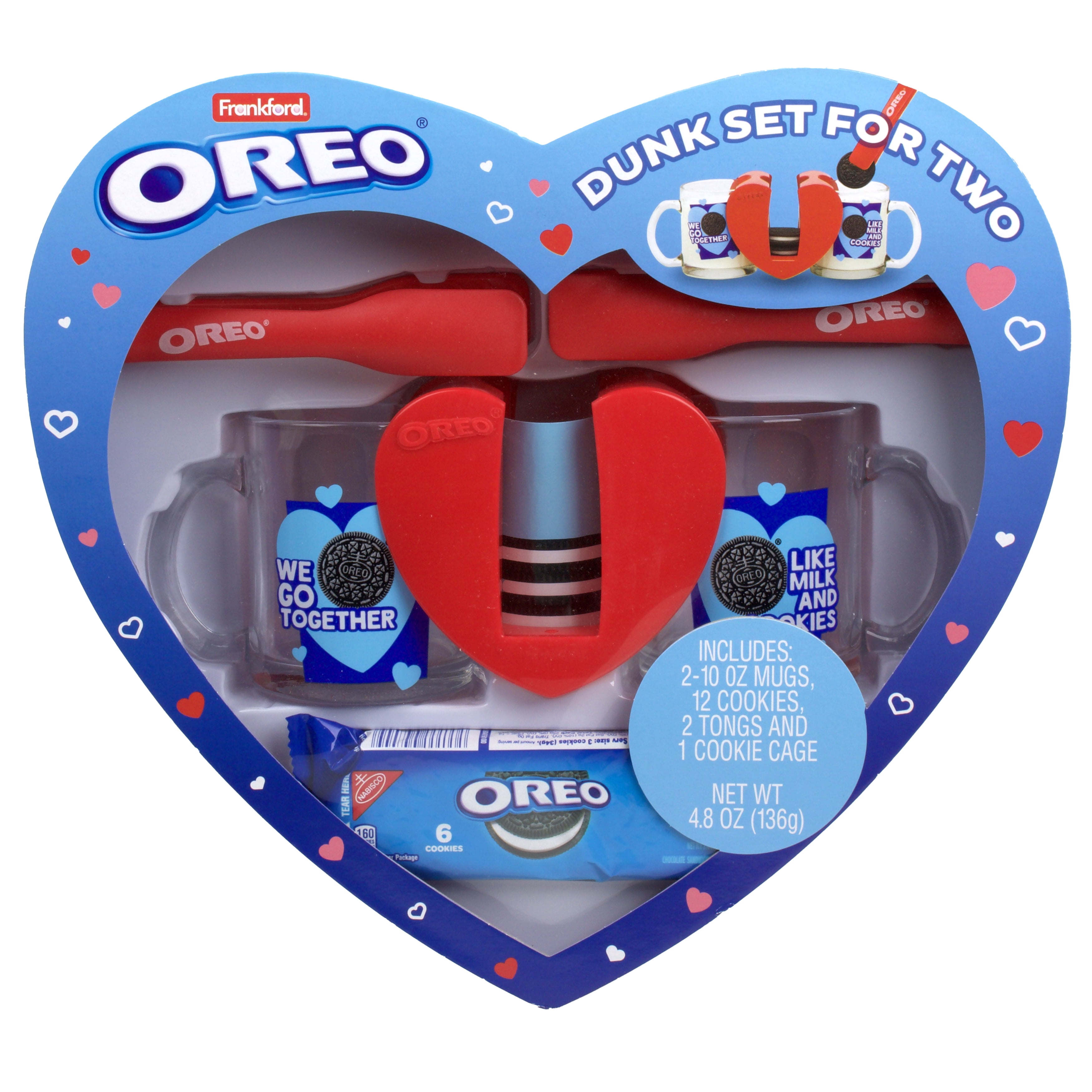 Oreo Cookie Dunking Set in Valentine's Day Heart Gift Box, 4.8 oz