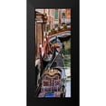 thumbnail image 2 of Guido Borelli 12x24 Black Modern Wood Framed Wall Art Titled - Gondola Colorata, 2 of 5