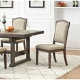 thumbnail image 5 of Treasure Trove Sussex Brown Wood Upholstered Dining Chairs - Set of 2, 5 of 7