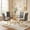 Table with 4 Dark Gray Chairs, variant on Sumdeal 5-Piece Round Glass Dining Set, 36.6 in Table, 4 PU High-Back Chairs, Black