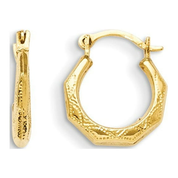 Real 14kt Yellow Gold Madi K Hinged Earrings; for Adults and Teens; for Women and Men