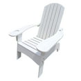 thumbnail image 5 of Relax Outdoors or Indoors: White Solid Poplar Wood Adirondack Chair with Umbrella Hole Armrest, Comfortable Sloped Seat, Durable Patio & Garden Furniture (33.5"W x 37.8"H), 5 of 6