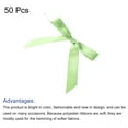 thumbnail image 4 of Unique Bargains 50Pcs Mini Ribbon Bow 3.5' Twist Tie Mini Fabric Satin Ribbon Flower Bows Craft DIY Sewing Bows Light Green, 4 of 5