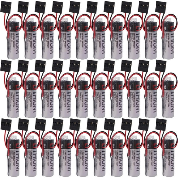 (Pack of 30) ER6VC3N ER6V/3.6V 2Ah JAE5PIN Lithium Replacement Battery PLC Battery with JAE5PIN Plug