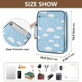 thumbnail image 3 of Haosy Accordion File Organizer Zipper Binder 500 Sheet 6-Tab Expanding File Folder Multi-Pocket 1.2 Inch 3 Ring White Raindrops and Clouds, 3 of 7