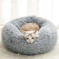 thumbnail image 5 of 40-100cm Round Cat Bed Pet Bed Kennel Non-Slip Winter Warm Dog Kennel Sleeping Long Plush Soft Puppy Cushion Mat Cat Supplies (Blue,40x40cm), 5 of 7