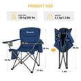thumbnail image 3 of KingCamp Padded Chair with Cupholder, Cooler, and Pocket, Blue (2 Pack), 3 of 12