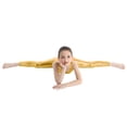 thumbnail image 5 of Zaldita Kids Girls Sleeveless Dance Jumpsuit Gymnastics Leotard Shiny Metallic Full Body Bodysuit Gold 9-10, 5 of 7