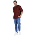 thumbnail image 2 of Atasi Indian Mens Henley Shirt Long Sleeve Casual Mandarin Collar Short Kurta, 2 of 7